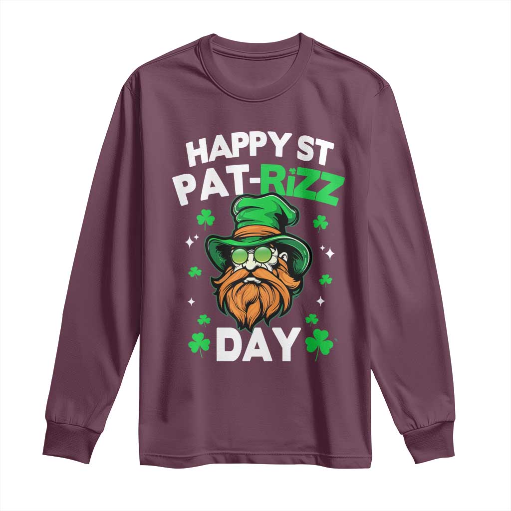 Happy St Pat Rizz Day Long Sleeve Shirt Funny St. Patrick's Day Leprechaun
