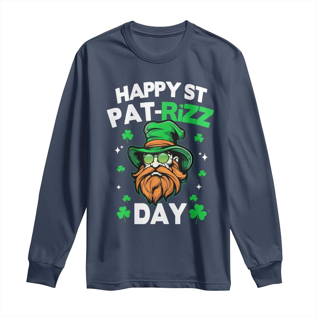 Happy St Pat Rizz Day Long Sleeve Shirt Funny St. Patrick's Day Leprechaun