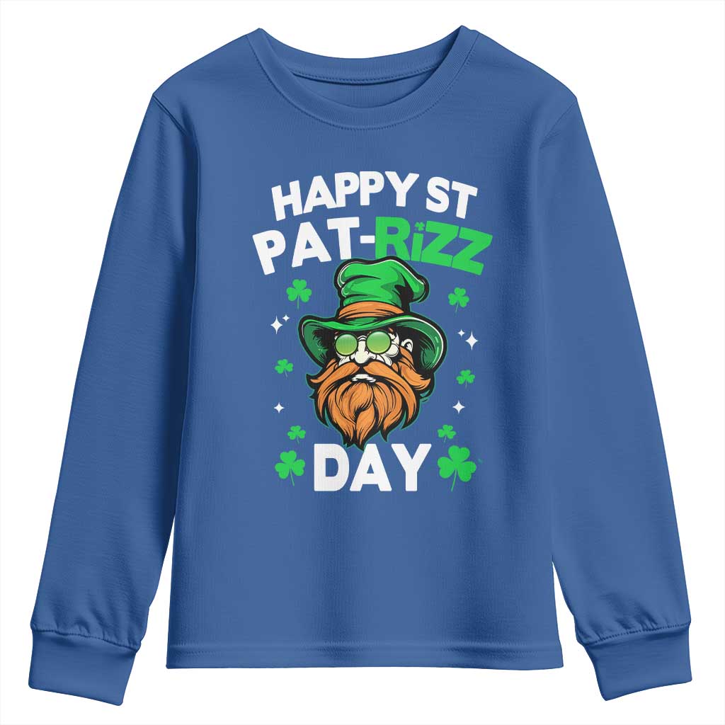 Happy St Pat Rizz Day Youth Sweatshirt Funny St. Patrick's Day Leprechaun