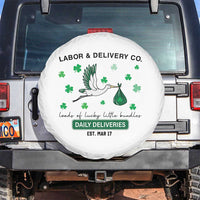 St Patrick's Day Lucky L&D Nurse Spare Tire Cover Labor And Delivery Shamrock
