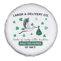 St Patrick's Day Lucky L&D Nurse Spare Tire Cover Labor And Delivery Shamrock