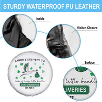 St Patrick's Day Lucky L&D Nurse Spare Tire Cover Labor And Delivery Shamrock