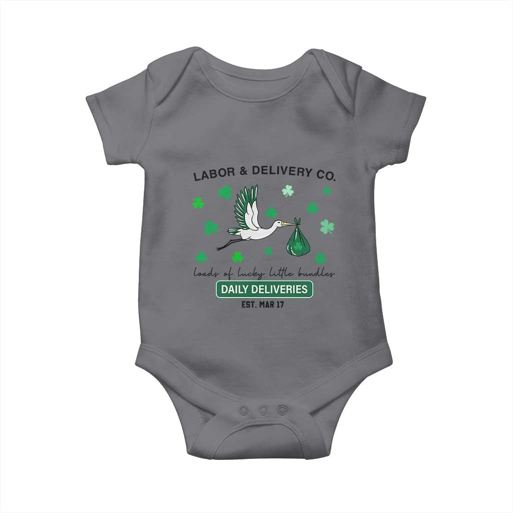 St Patrick's Day Lucky L&D Nurse Baby Onesie Labor And Delivery Shamrock