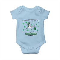 St Patrick's Day Lucky L&D Nurse Baby Onesie Labor And Delivery Shamrock