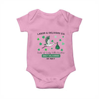 St Patrick's Day Lucky L&D Nurse Baby Onesie Labor And Delivery Shamrock