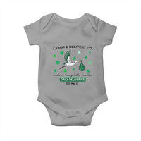 St Patrick's Day Lucky L&D Nurse Baby Onesie Labor And Delivery Shamrock