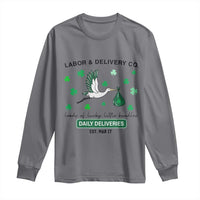 St Patrick's Day Lucky L&D Nurse Long Sleeve Shirt Labor And Delivery Shamrock