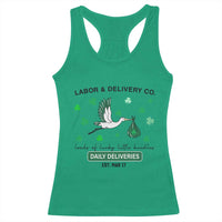 St Patrick's Day Lucky L&D Nurse Racerback Tank Top Labor And Delivery Shamrock