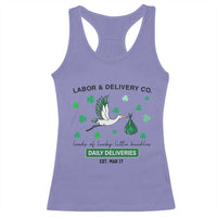 St Patrick's Day Lucky L&D Nurse Racerback Tank Top Labor And Delivery Shamrock