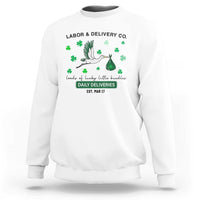 St Patrick's Day Lucky L&D Nurse Sweatshirt Labor And Delivery Shamrock
