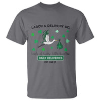 St Patrick's Day Lucky L&D Nurse T Shirt Labor And Delivery Shamrock