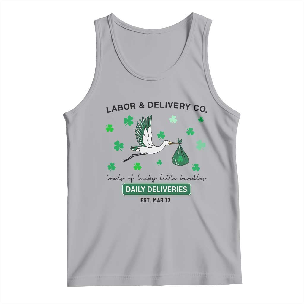 St Patrick's Day Lucky L&D Nurse Tank Top Labor And Delivery Shamrock