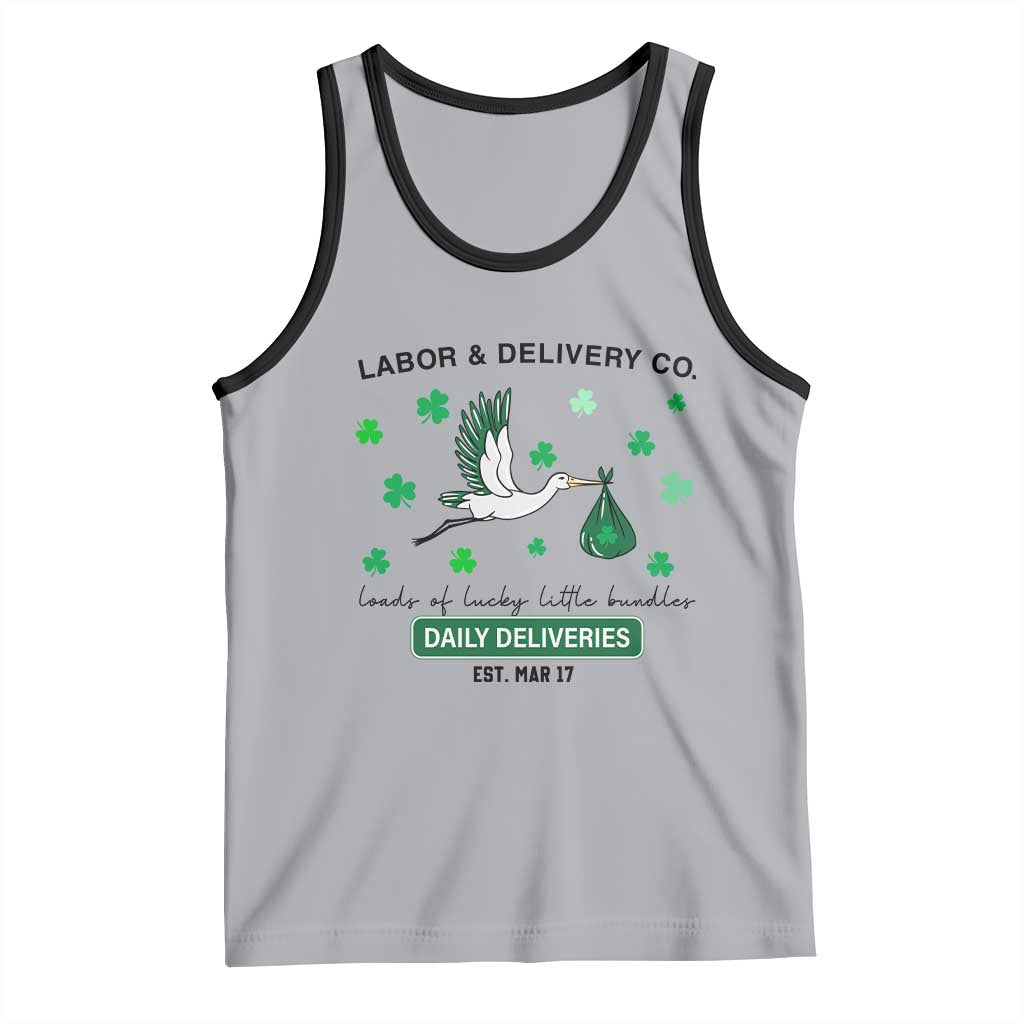 St Patrick's Day Lucky L&D Nurse Tank Top Labor And Delivery Shamrock