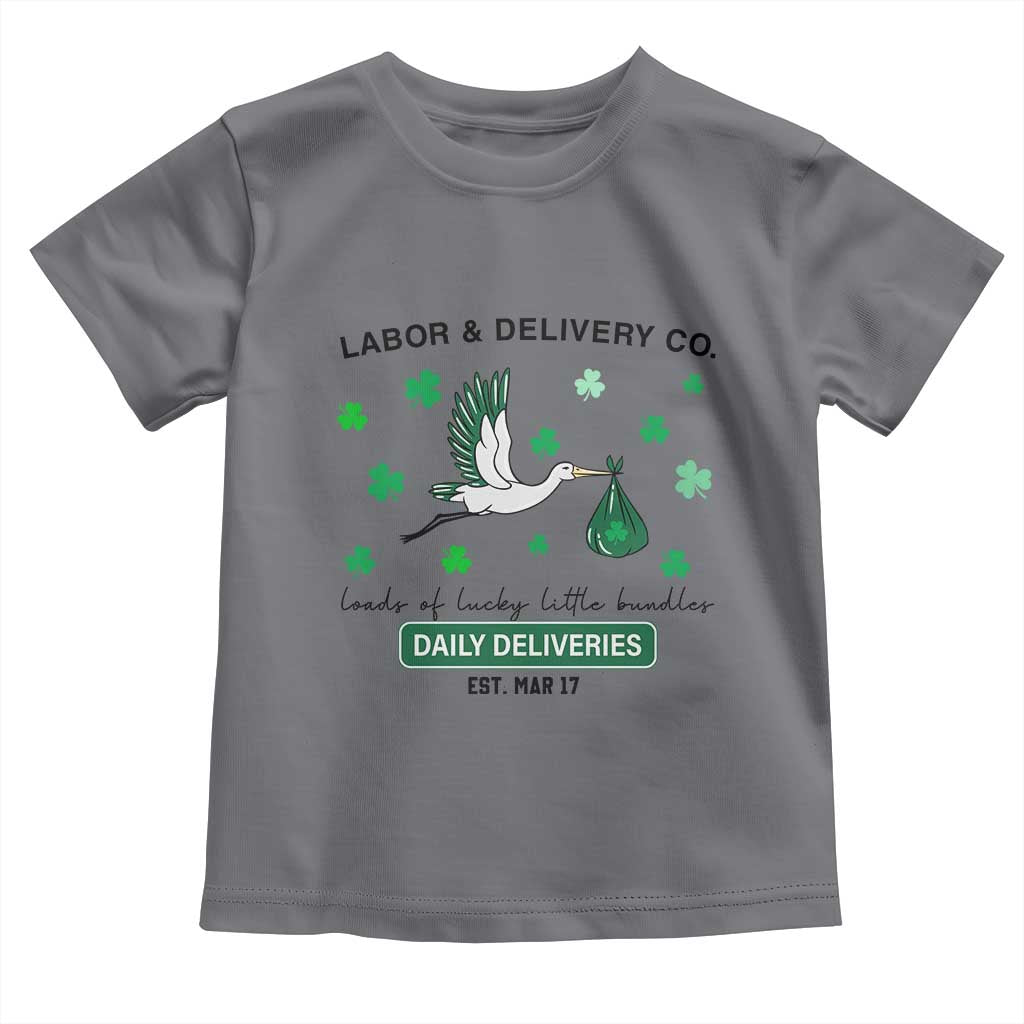 St Patrick's Day Lucky L&D Nurse Toddler T Shirt Labor And Delivery Shamrock