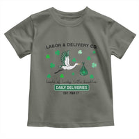 St Patrick's Day Lucky L&D Nurse Toddler T Shirt Labor And Delivery Shamrock