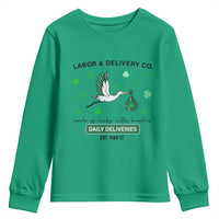 St Patrick's Day Lucky L&D Nurse Youth Sweatshirt Labor And Delivery Shamrock