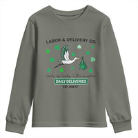St Patrick's Day Lucky L&D Nurse Youth Sweatshirt Labor And Delivery Shamrock