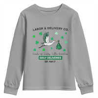 St Patrick's Day Lucky L&D Nurse Youth Sweatshirt Labor And Delivery Shamrock