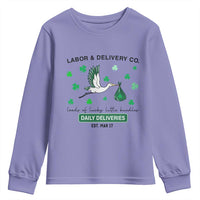 St Patrick's Day Lucky L&D Nurse Youth Sweatshirt Labor And Delivery Shamrock