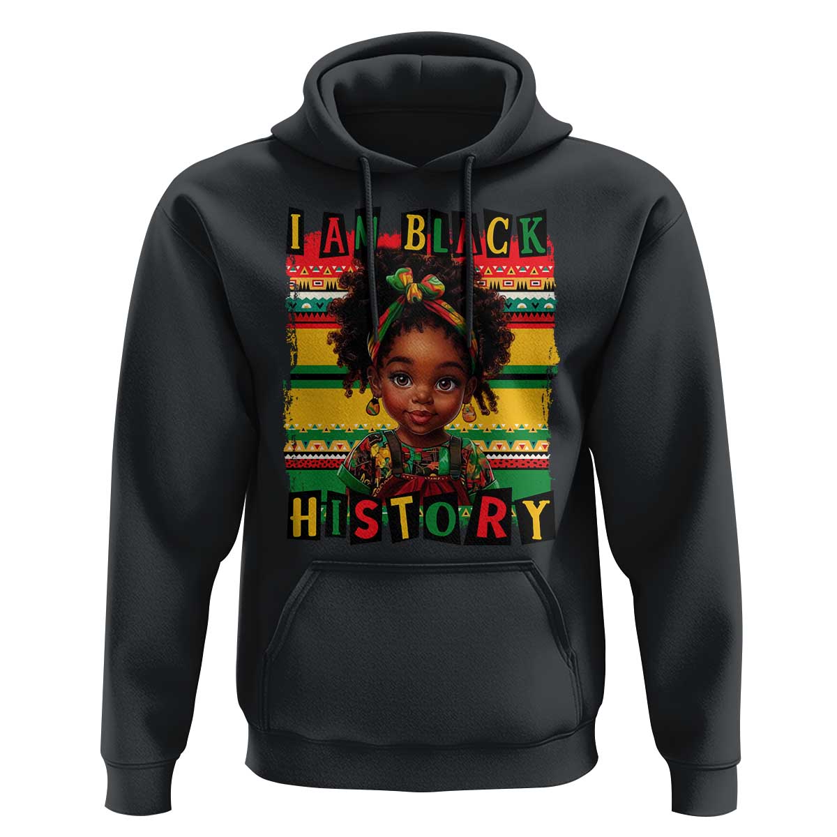 I Am Black History Hoodie Month Black Melanin Kids Girls