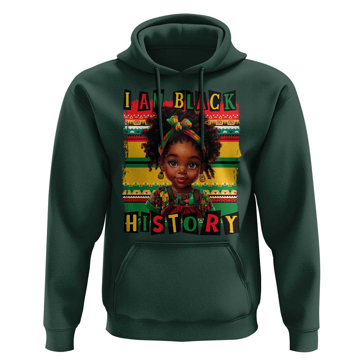 I Am Black History Hoodie Month Black Melanin Kids Girls