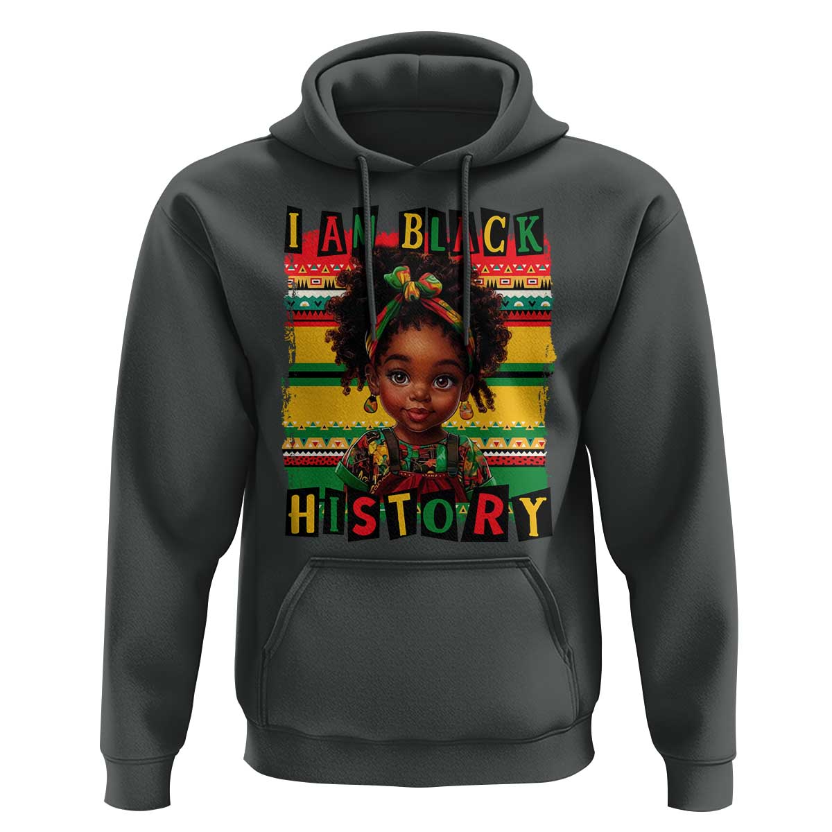 I Am Black History Hoodie Month Black Melanin Kids Girls
