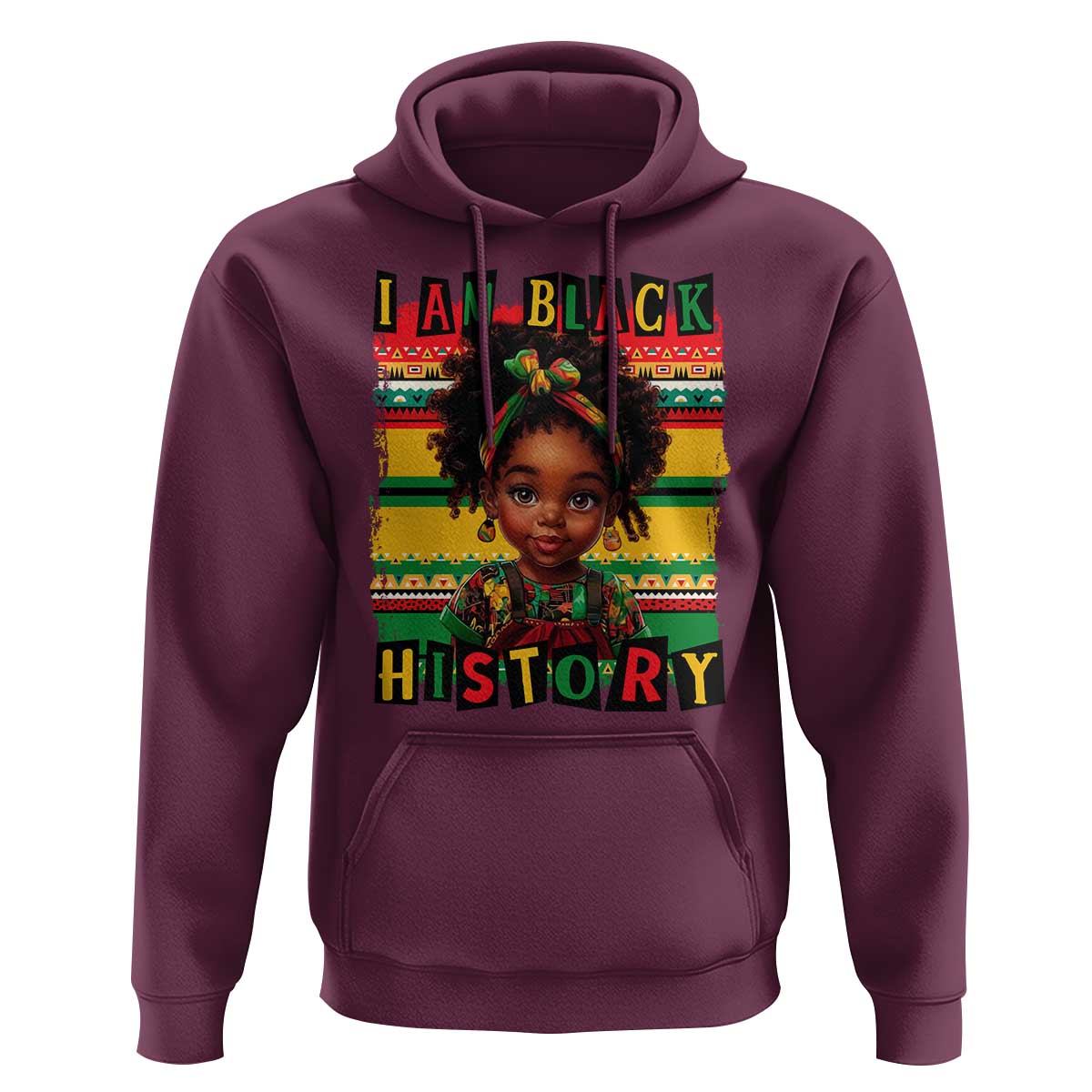 I Am Black History Hoodie Month Black Melanin Kids Girls