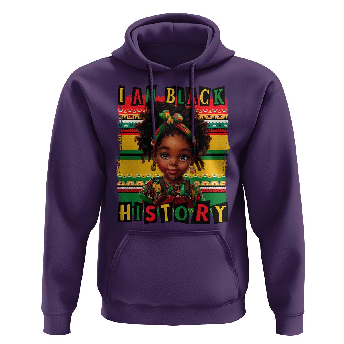 I Am Black History Hoodie Month Black Melanin Kids Girls
