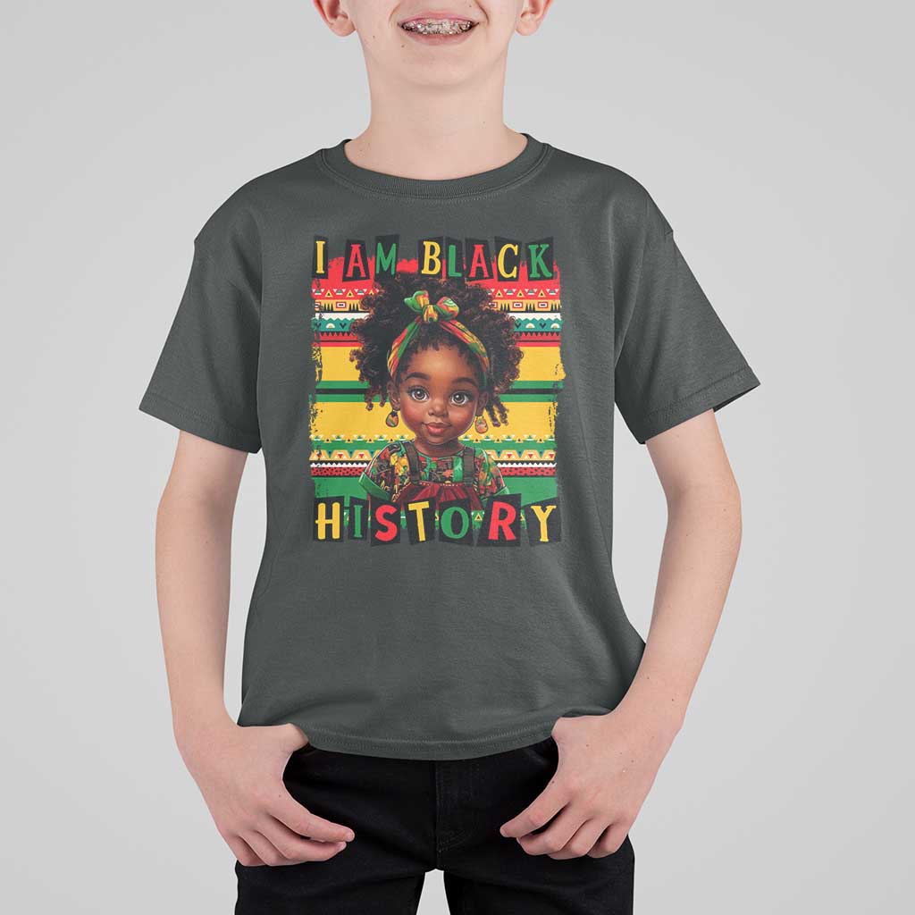 I Am Black History T Shirt For Kid Month Black Melanin Kids Girls