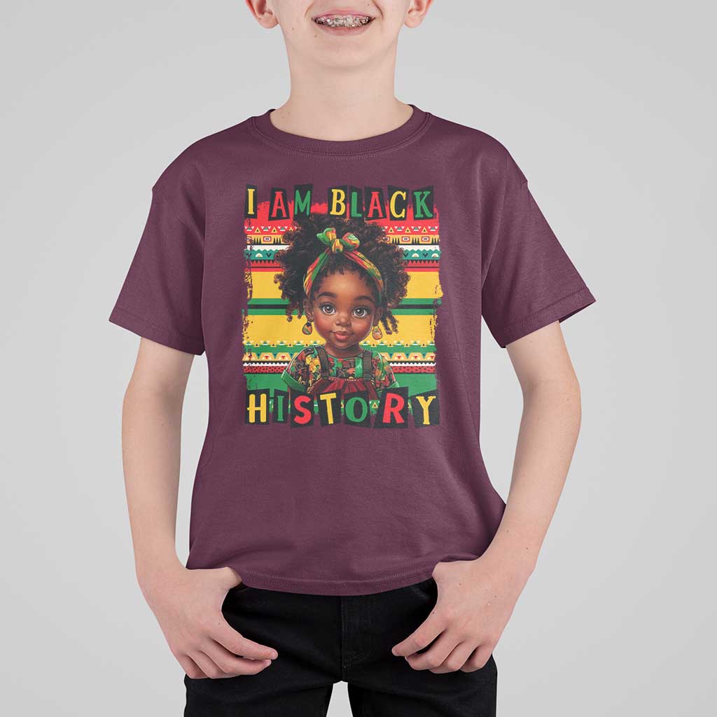 I Am Black History T Shirt For Kid Month Black Melanin Kids Girls