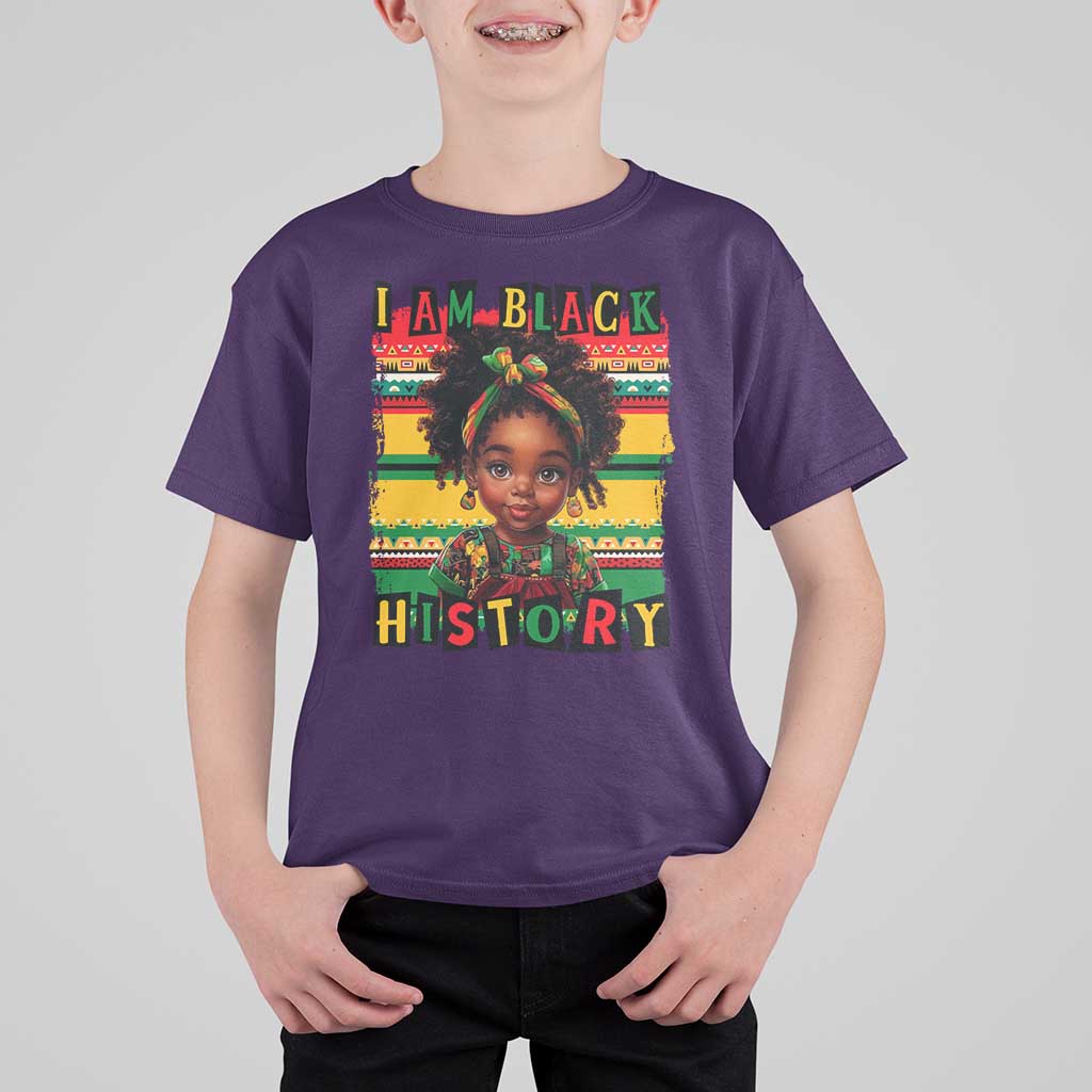 I Am Black History T Shirt For Kid Month Black Melanin Kids Girls
