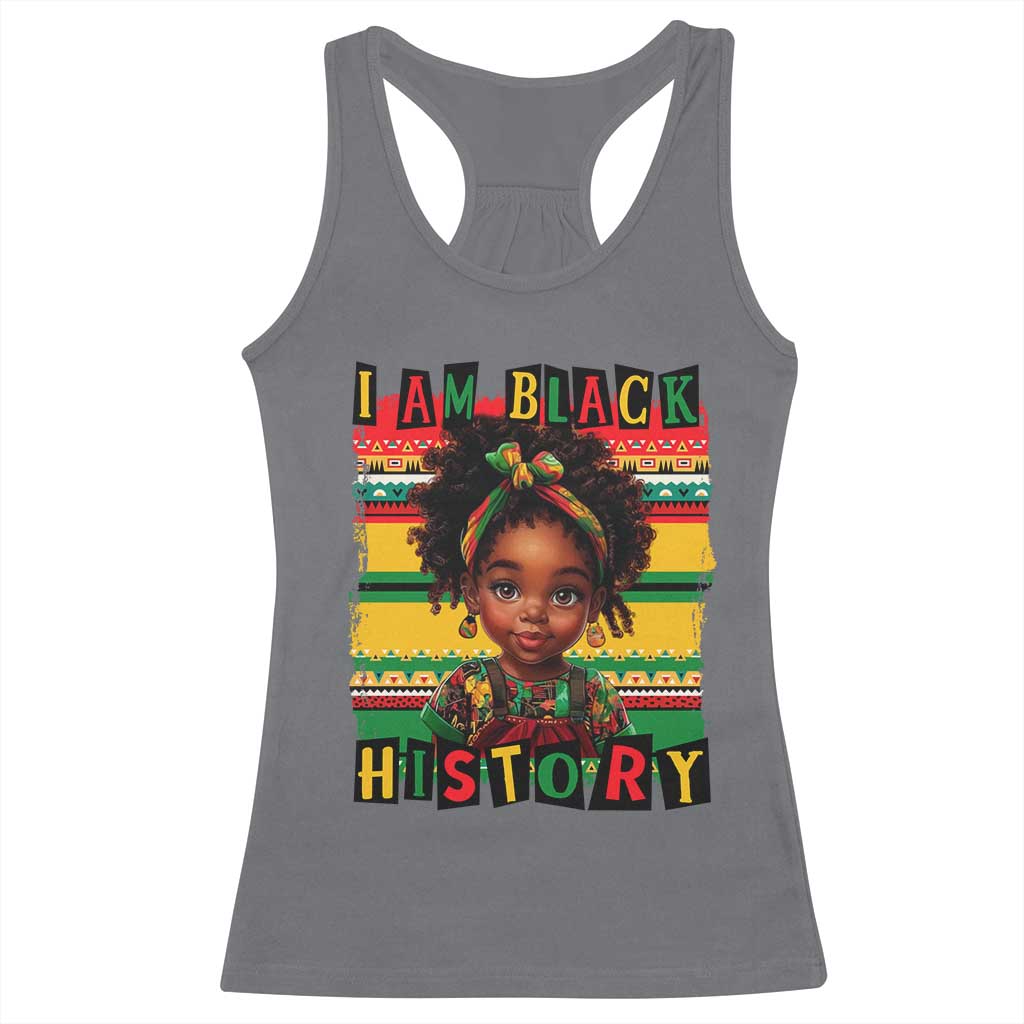 I Am Black History Racerback Tank Top Month Black Melanin Kids Girls