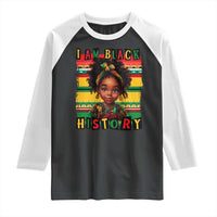 I Am Black History Raglan Shirt Month Black Melanin Kids Girls