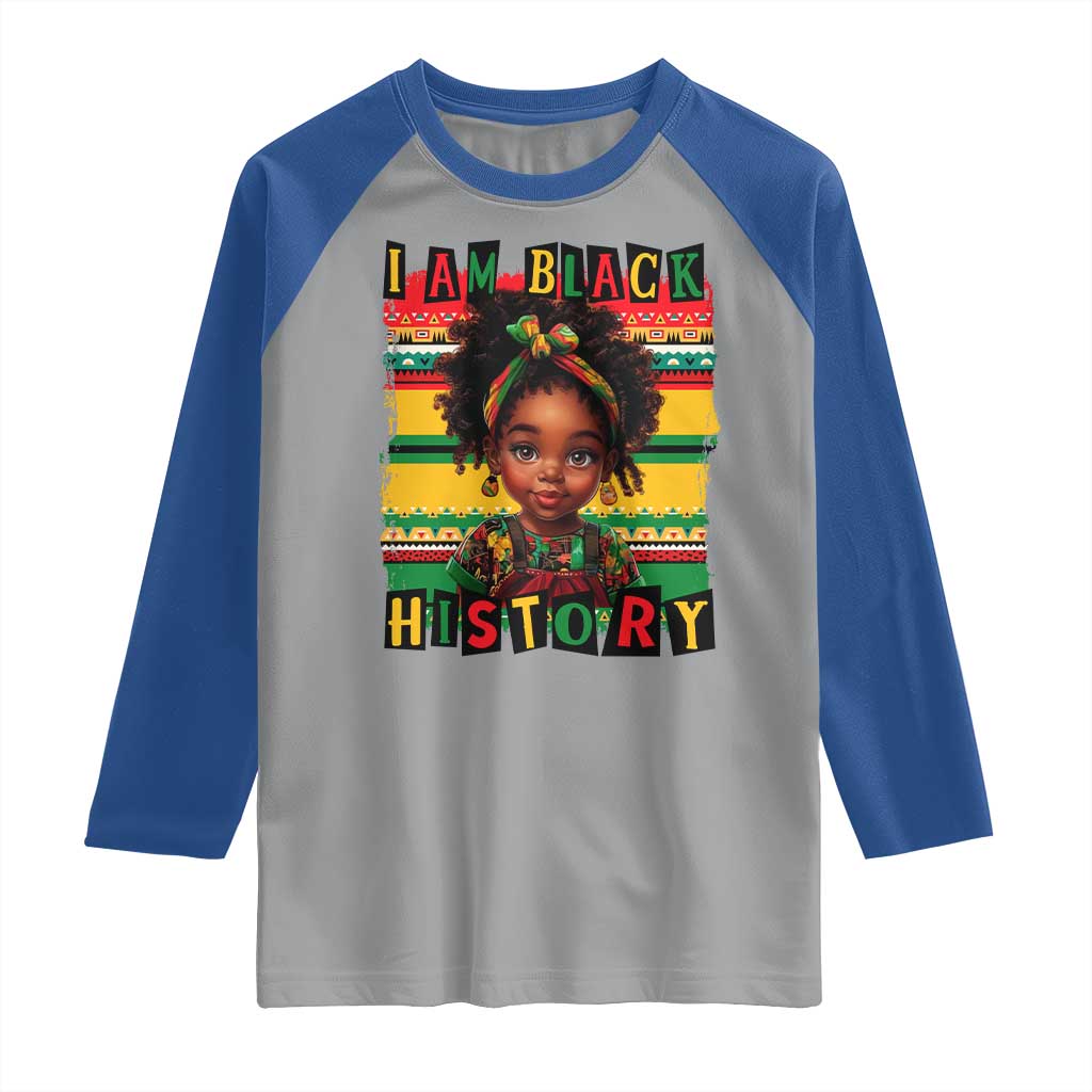 I Am Black History Raglan Shirt Month Black Melanin Kids Girls