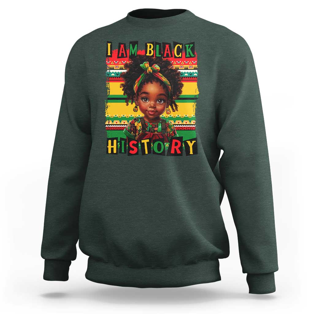 I Am Black History Sweatshirt Month Black Melanin Kids Girls