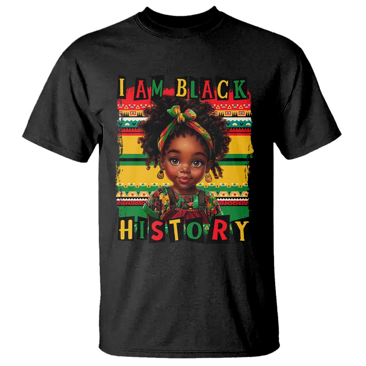 I Am Black History T Shirt Month Black Melanin Kids Girls