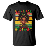 I Am Black History T Shirt Month Black Melanin Kids Girls