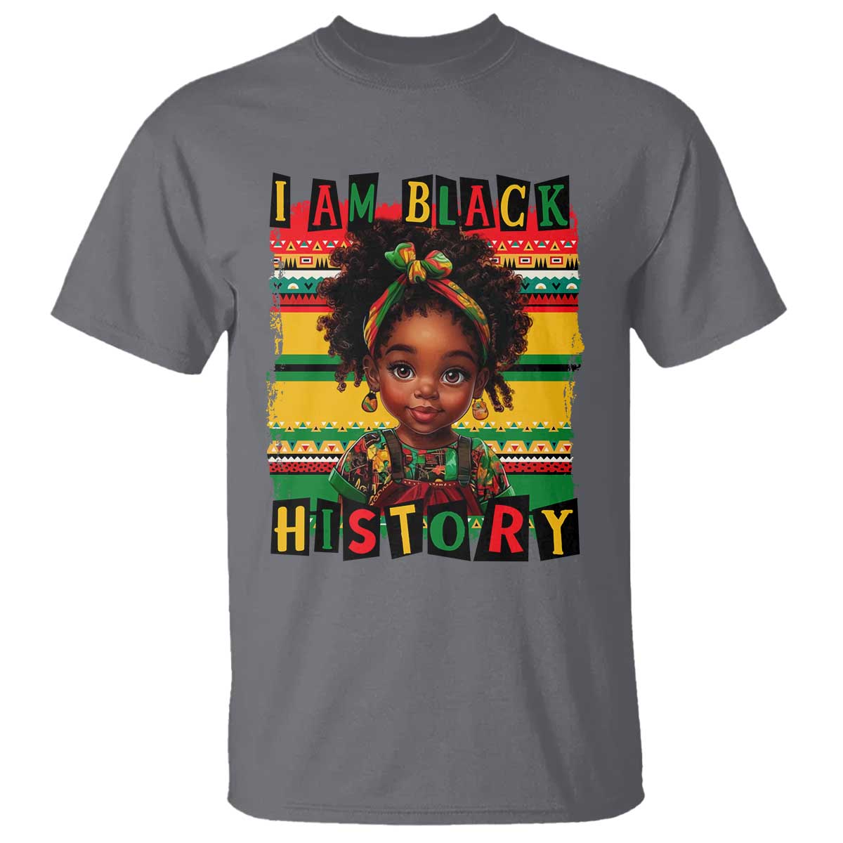 I Am Black History T Shirt Month Black Melanin Kids Girls