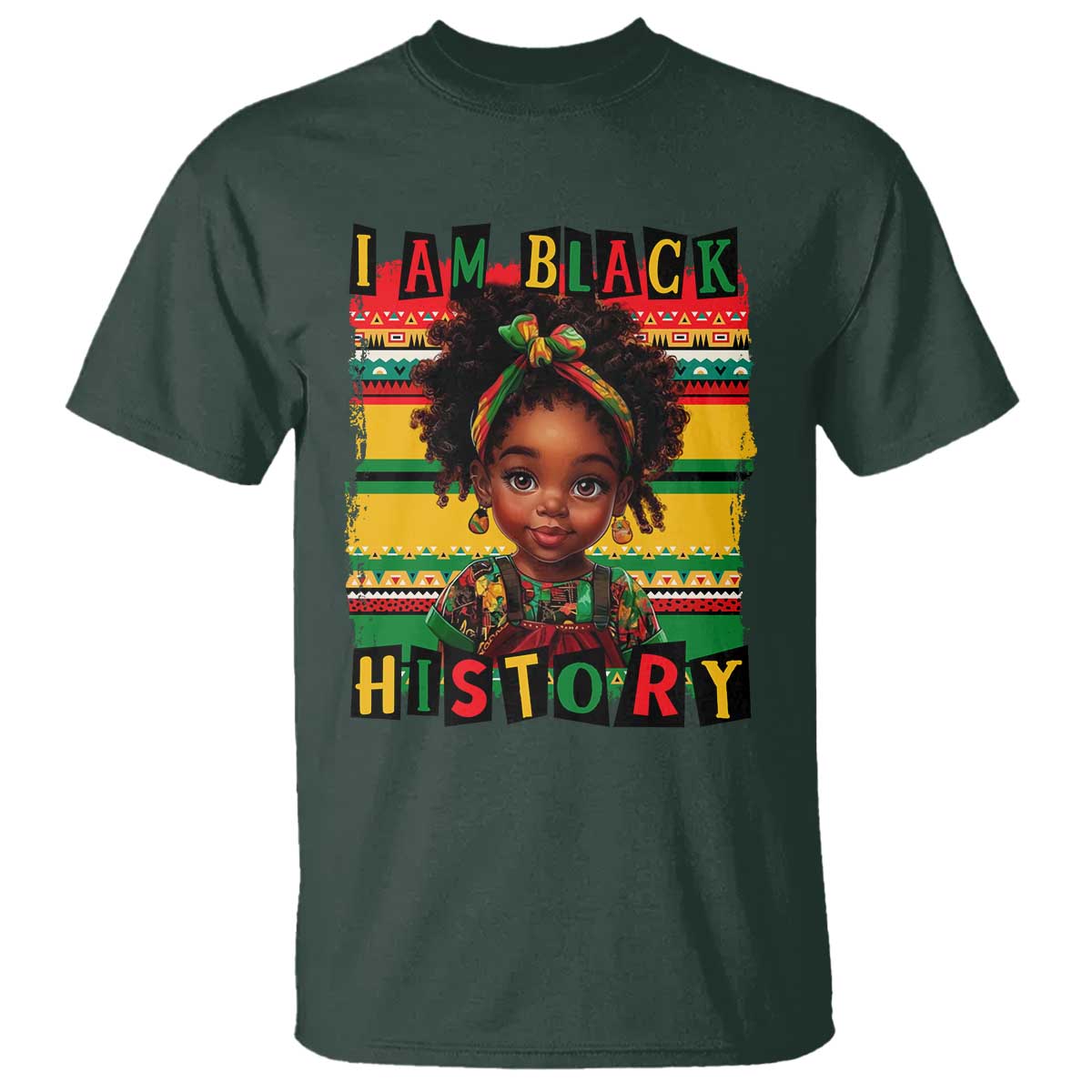 I Am Black History T Shirt Month Black Melanin Kids Girls