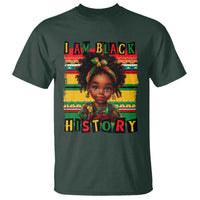I Am Black History T Shirt Month Black Melanin Kids Girls