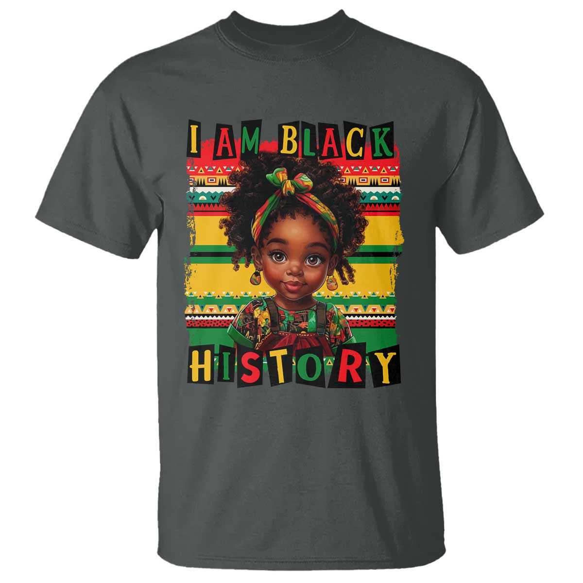 I Am Black History T Shirt Month Black Melanin Kids Girls