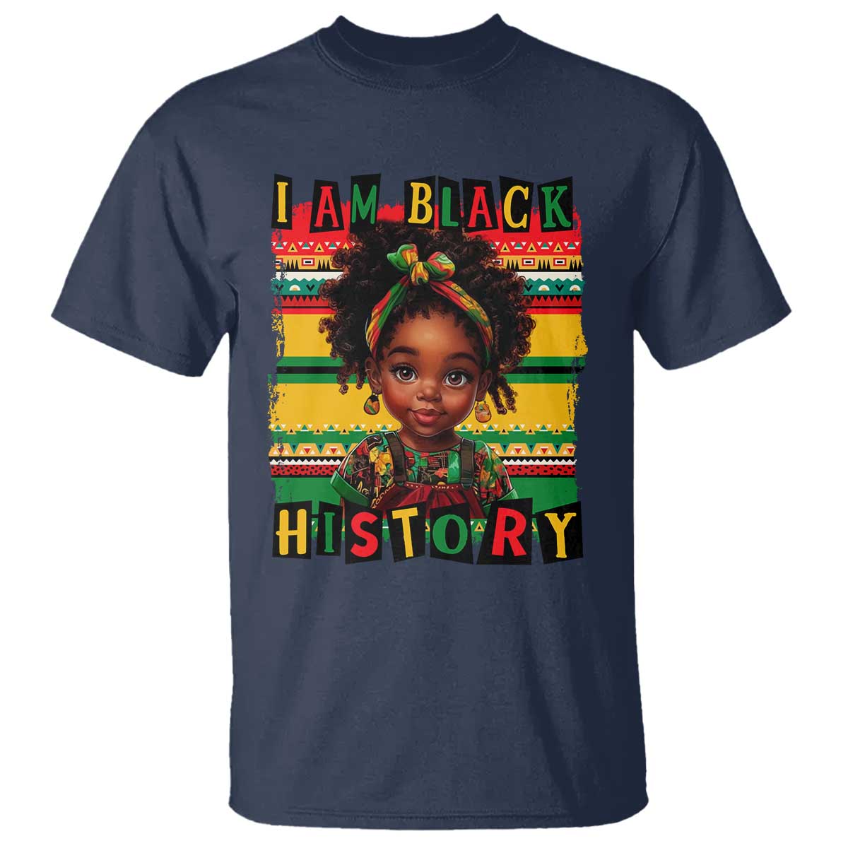 I Am Black History T Shirt Month Black Melanin Kids Girls