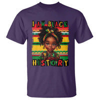 I Am Black History T Shirt Month Black Melanin Kids Girls