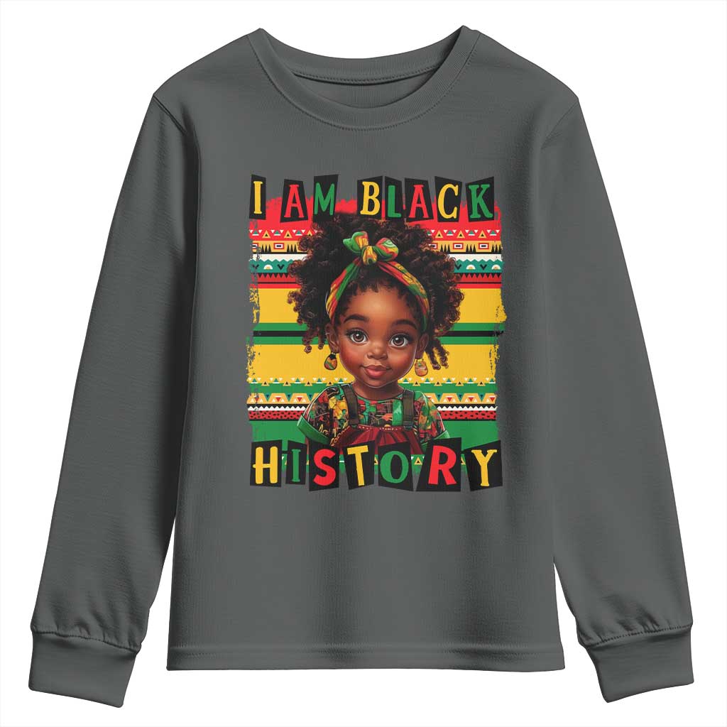 I Am Black History Youth Sweatshirt Month Black Melanin Kids Girls