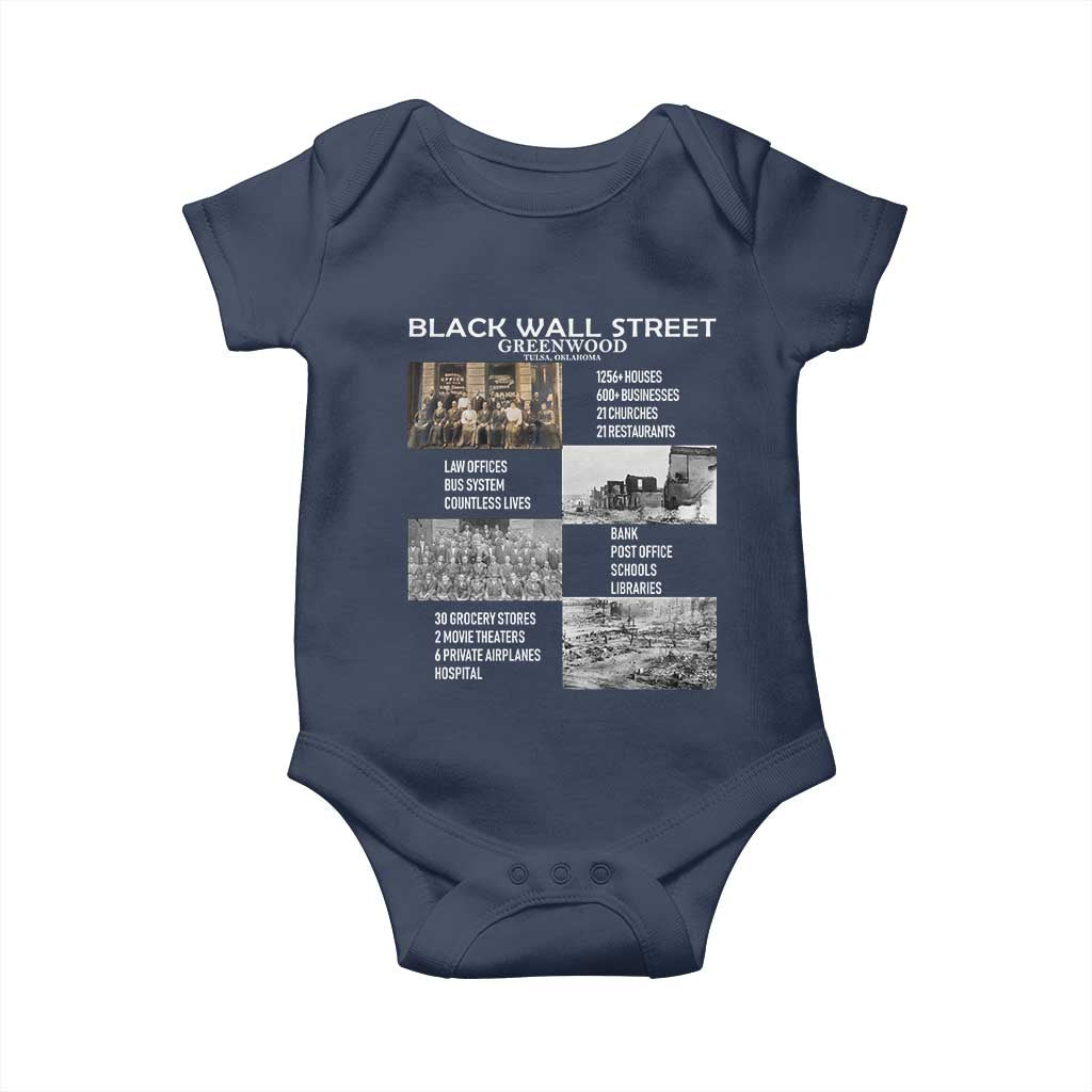 Black Wall Street Baby Onesie Black Business Black History Month