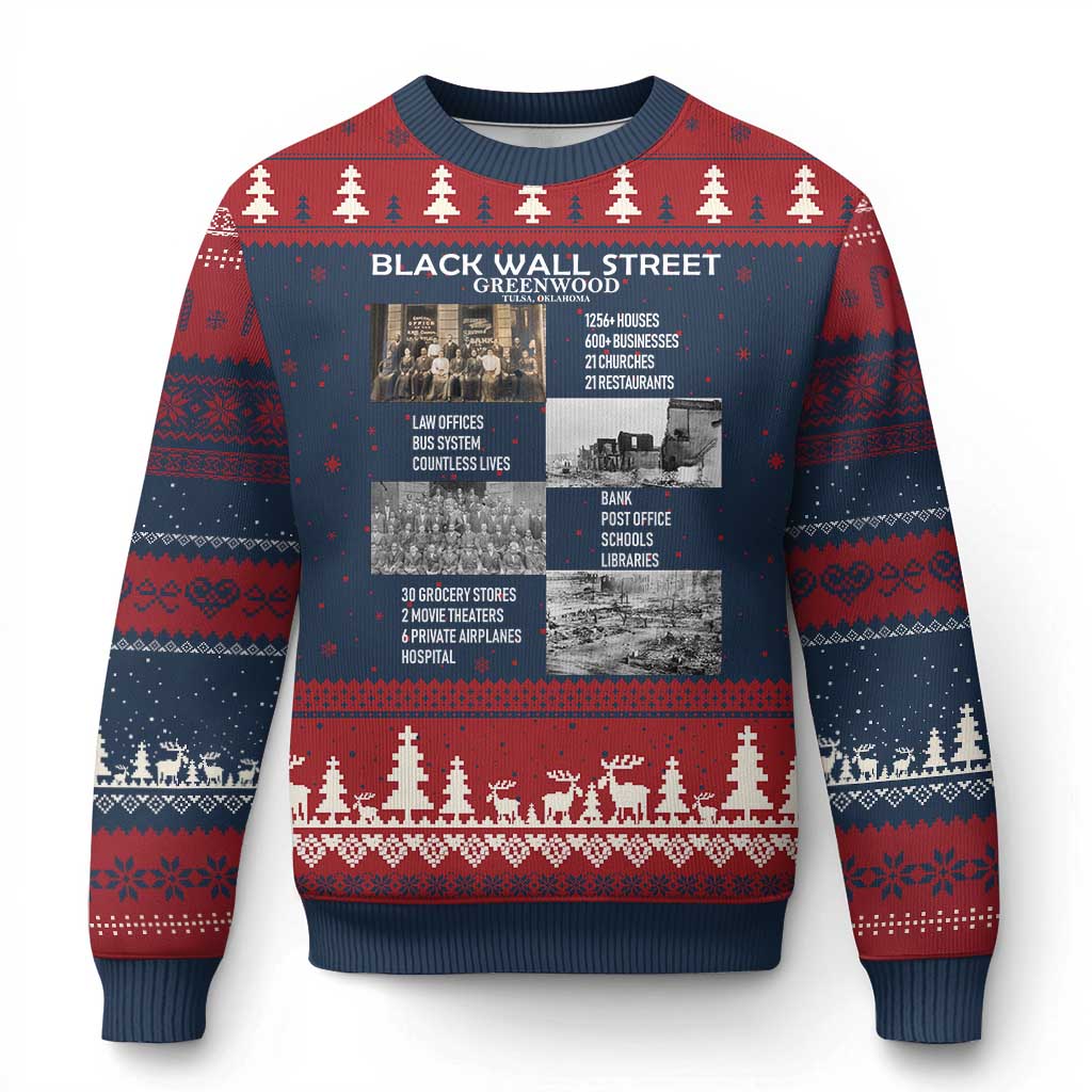Black Wall Street Ugly Christmas Sweater Loads Of Luck Lucky Tractor Truck - Wonder Print Shop