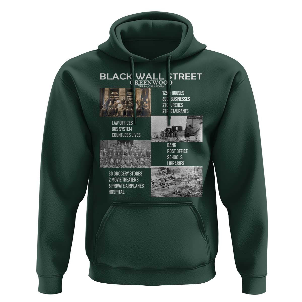 Black Wall Street Hoodie Black Business Black History Month