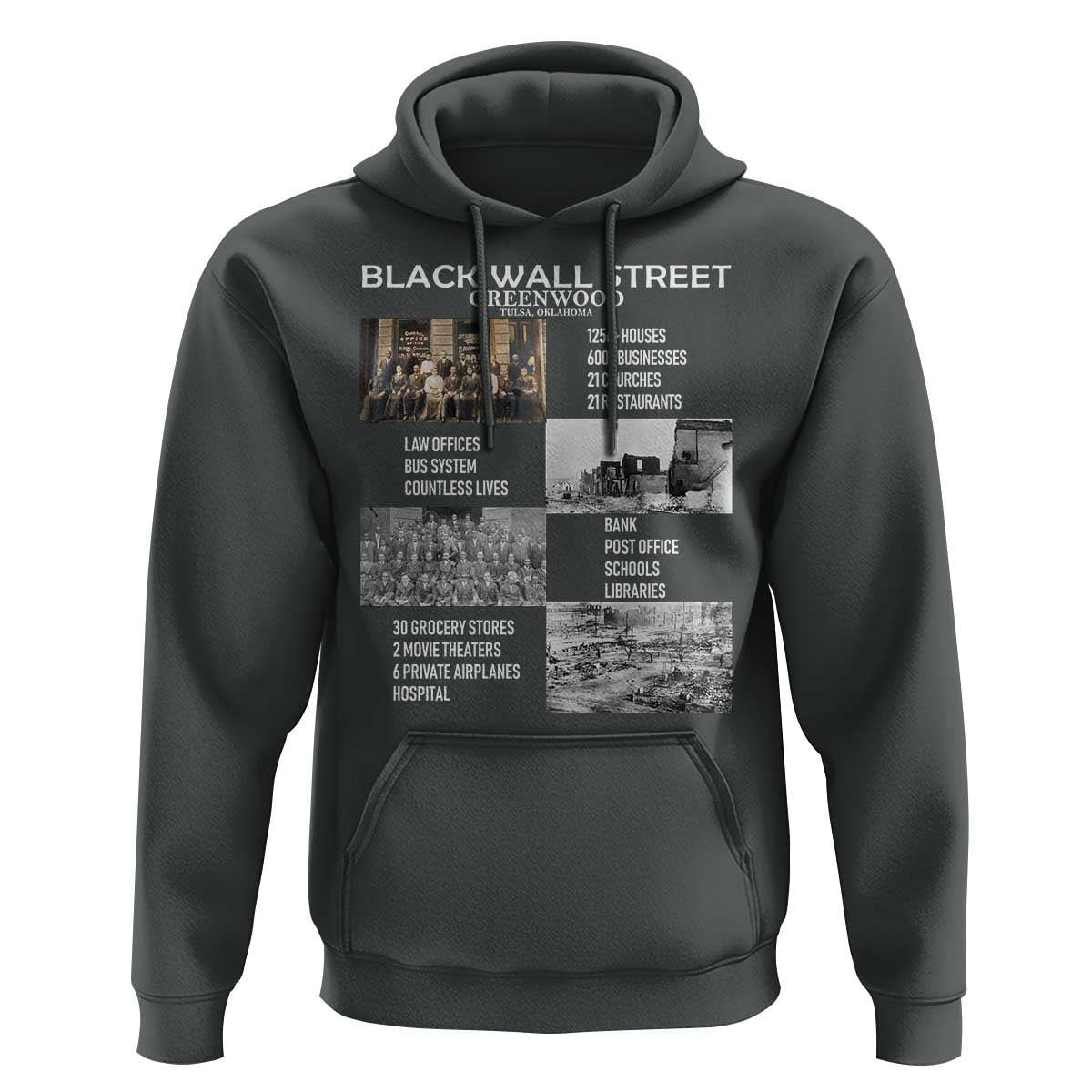 Black Wall Street Hoodie Black Business Black History Month