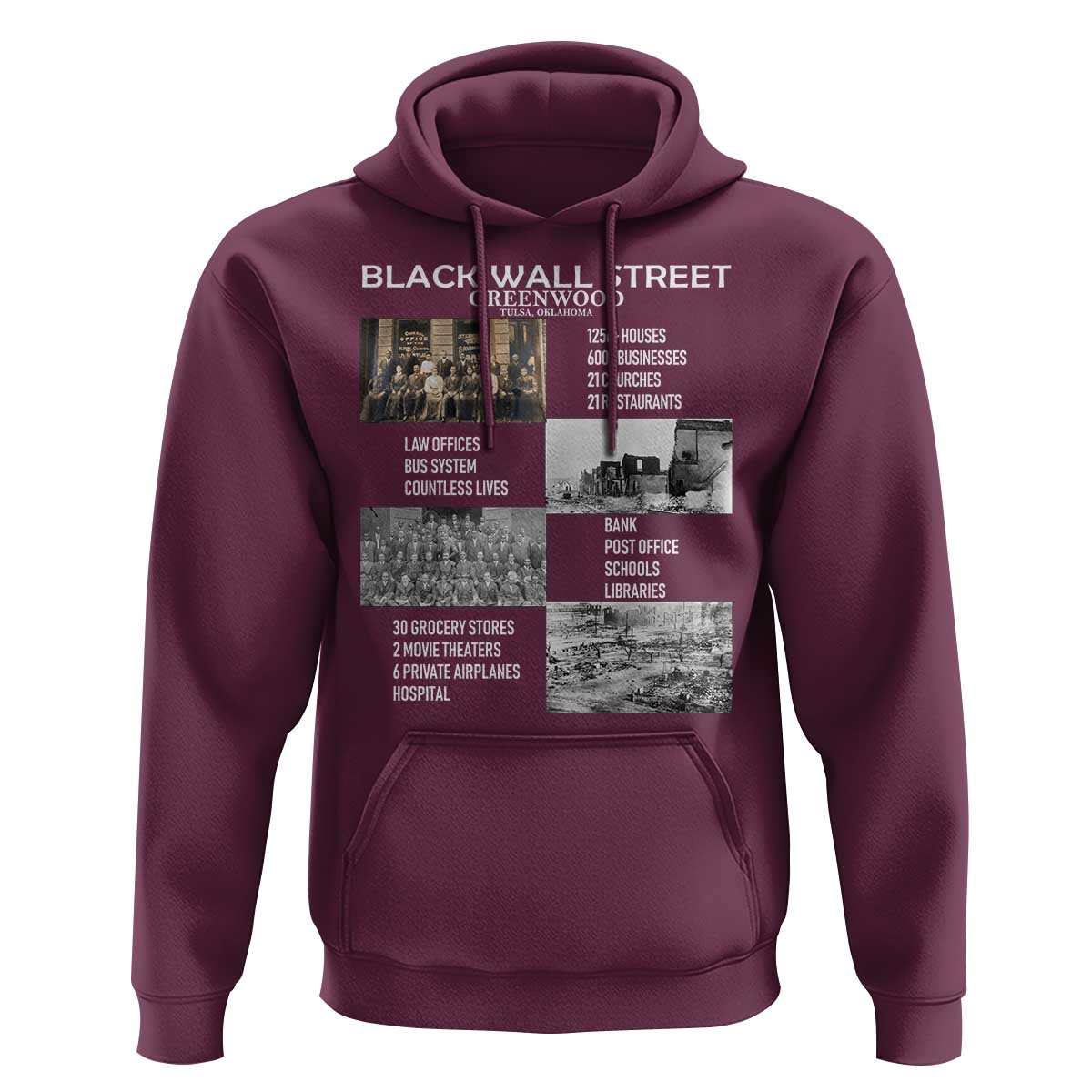 Black Wall Street Hoodie Black Business Black History Month