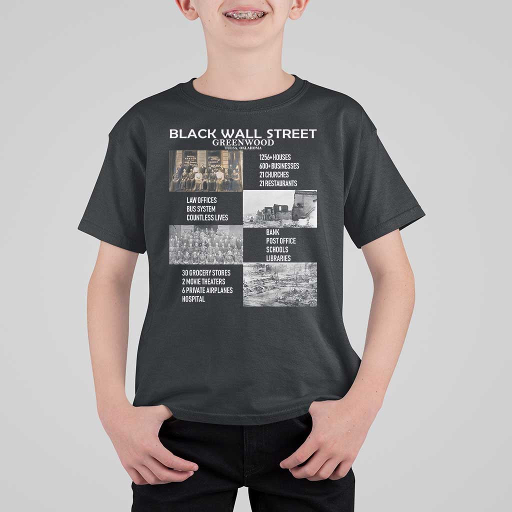 Black Wall Street T Shirt For Kid Black Business Black History Month
